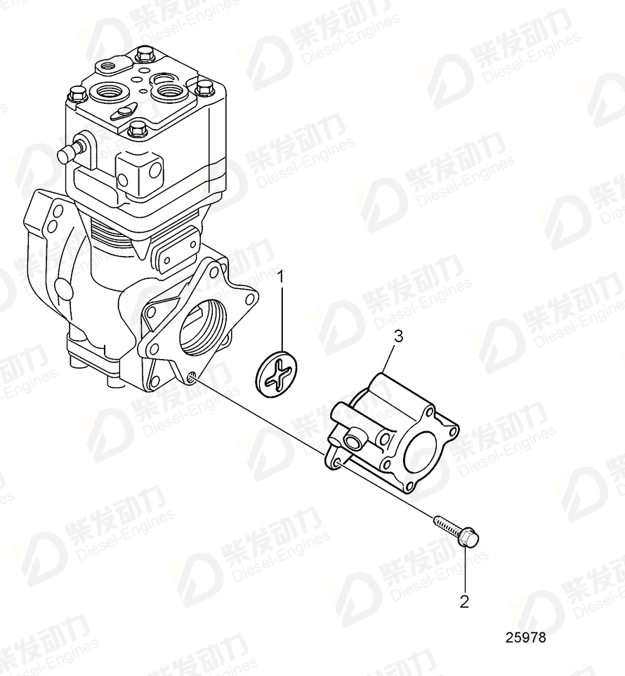 VOLVO Actuator 20860656 Drawing